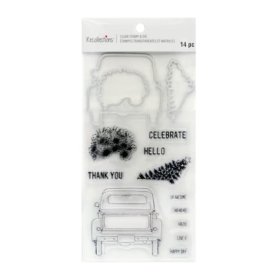 Farm Truck Clear Stamp &#x26; Die Set by Recollections&#x2122;